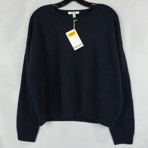 Splendid Tori Cashmere Crewneck Sweater in Navy Blue - Size XL (NWT)